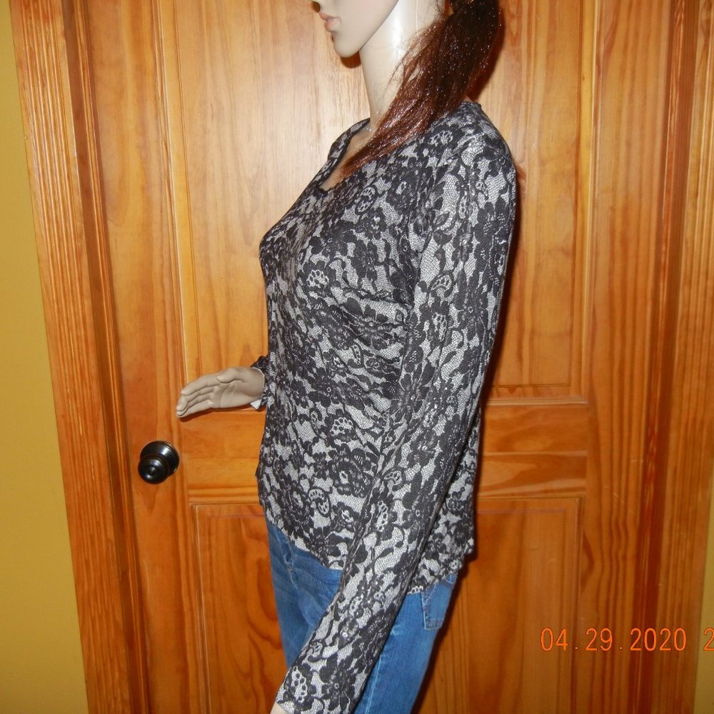Vintage Casual Party Date Work Floral Top sz L (wt51) - Picture 11 of 13